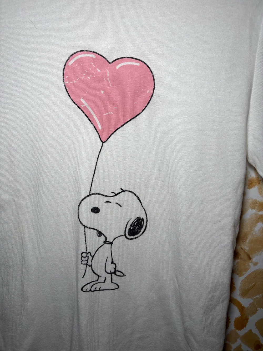 Peanuts Snoopy Heart Balloon Long Sleeve Crop Tee | Cute Graphic Top - Picture 5 of 8